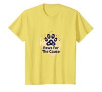 Paws for The Cause: Heartfelt Pet Charity Support T-Shirt, Kids, Lemon, 4 Years