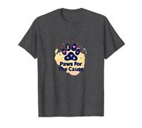 Paws for The Cause: Heartfelt Pet Charity Support T-Shirt, Men, Dark Heather Grey, 6XL