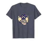 Paws for The Cause: Heartfelt Pet Charity Support T-Shirt, Men, Heather Blue, 6XL