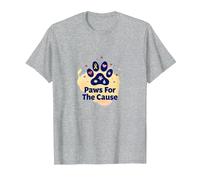Paws for The Cause: Heartfelt Pet Charity Support T-Shirt, Men, Heather Grey, 6XL