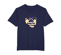 Paws for The Cause: Heartfelt Pet Charity Support T-Shirt, Men's Big and Tall, Navy, 4X Tall
