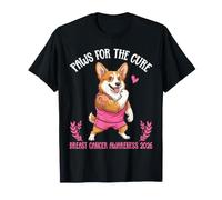 Paws for The Cure Corgi Dog Breast Cancer Awareness 2026 T-Shirt