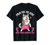 Paws for The Cure Malamute Dog Breast Cancer Awareness 2026 T-Shirt