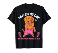 Paws for The Cure Vizsla Dog Breast Cancer Awareness 2026 T-Shirt