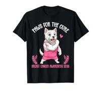 Paws for The Cure Westie Dog Breast Cancer Awareness 2026 T-Shirt