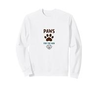 Paws for the Win: Paw Pro Playful Dog Lover Sweatshirt, Adult Unisex, White, X-Large