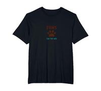 Paws for The Win: Playful Dog Lover T-Shirt, Men's Big and Tall, Black, 4X Tall