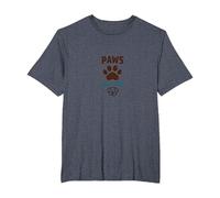 Paws for The Win: Playful Dog Lover T-Shirt, Men's Big and Tall, Heather Blue, 6X Tall