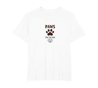 Paws for The Win: Playful Dog Lover T-Shirt, Men's Big and Tall, White, 6X Tall