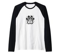 Paws for Thought Pet Lover Quote Paw Raglan Baseball Tee, Men, Black/White, S