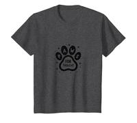 Paws for Thought Pet Lover Quote Paw T-Shirt, Kids, Dark Heather Grey, 4 Years