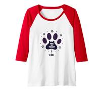 Paws for Thought: Whimsical Cat Lover Raglan Baseball Tee, Women, Red/White, XXL
