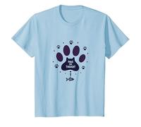 Paws for Thought: Whimsical Cat Lover T-Shirt, Kids, Baby Blue, 4 Years