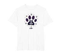 Paws for Thought: Whimsical Cat Lover T-Shirt, Men's Big and Tall, White, 4X Tall