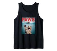 Paws Hilarious Cat Reaching for Mouse Funny Design Tank Top