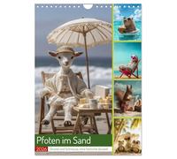 Paws in the sand UK-Version (Wall Calendar 2026 DIN A4 Portrait), CALVENDO 12 Month Wall Calendar
