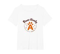 Paws-itively Amazing Pet Lover Paw T-Shirt, Women's Plus, White, 5X