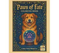 Paws of Fate : A rescue dog coloring book: Whimsical Dog Coloring Pages with Stars, Moons, and Paw Prints