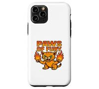 Paws of Fury Fire Cat Graphic Anime Style Case for iPhone 11 Pro