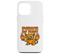 Paws of Fury Fire Cat Graphic Anime Style Case for iPhone 13 Pro Max