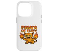 Paws of Fury Fire Cat Graphic Anime Style Case for iPhone 14 Pro