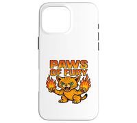 Paws of Fury Fire Cat Graphic Anime Style Case for iPhone 16 Pro Max