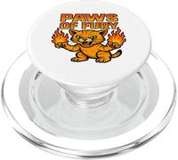 Paws of Fury Fire Cat Graphic Anime Style PopSockets PopGrip for MagSafe