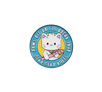 Paws Off Or I'll Break Your Neko Neko Knees Sarcastic Dark Humor Enamel Pin For Sassy Cat Lover, Chaotic Cute Cat Humor Pin Brooch, Kitten Internet Meme Brooch Badge, Sarcastic Animal Chaos Badges