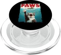 PAWS Parody Cat Mouse Humorous Cat Chasing Mouse Kitten PopSockets PopGrip for MagSafe