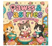 Paws & Pastries: Cute & Cozy Cat Coloring Book