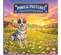 Paws & Pastures: A Blue Heeler Coloring Book: A simple & easy coloring book for kids & adults, Blue heeler fun and adventures