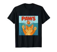 PAWS Playful Cat Hunting a Clown Fish in Water Parody T-Shirt