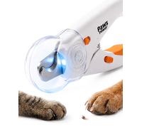 Paws Power LED Cat Dog Nail Clipper with Light, Illuminates Nails or Bloodline for Safe and Easy Trimmers, Extra Sharp for Thick Nails, Quick Sensor, Avoid Over Cutting Toenail, for Cats & Dogs White