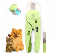Paws Power LED for Cats & Dogs Nail Clipper with Light, Illuminates Nails or Bloodline for Safe and Easy Trimmers, Extra Sharp for Thick Nails, Quick Sensor, Avoid Over Cutting Toenail (Green)