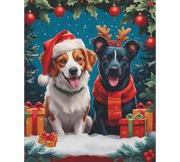 Paws & Presents: A Festive Christmas Dog Notebook: Adorable Holiday Journal Featuring Two Happy Dogs, Gifts, Snow & Holly - Perfect Christmas Gift for Dog