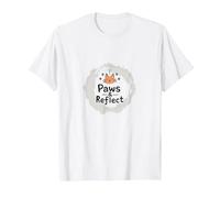 Paws & Reflect: Mindful Cat Lover's Inspirational Quote T-Shirt, Men, White, 3XL