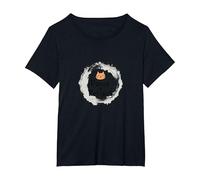 Paws & Reflect: Mindful Cat Lover's Inspirational Quote T-Shirt, Women's Plus, Black, 4X