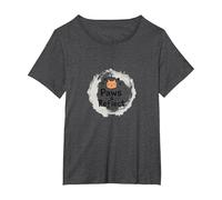 Paws & Reflect: Mindful Cat Lover's Inspirational Quote T-Shirt, Women's Plus, Dark Heather Grey, 4X