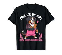 Paws The Cure Bernese Mountain Breast Cancer Awareness 2026 T-Shirt