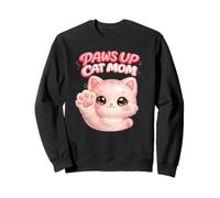 Paws Up Cat Mom Cute Kawaii Kitten Lover Funny Gift Sweatshirt
