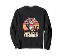 Paws Up For Feminism Feminist Cat Power Sweatshirt