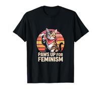 Paws Up for Feminism Feminist Cat Power T-Shirt
