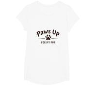 Paws Up for My Pup: Vintage Dog Lover T-Shirt, Girls, White, Small
