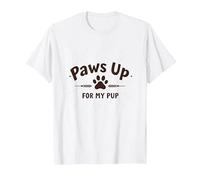 Paws Up for My Pup: Vintage Dog Lover T-Shirt, Men, White, 6XL