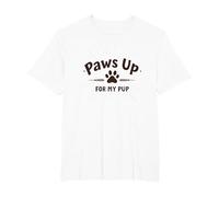 Paws Up for My Pup: Vintage Dog Lover T-Shirt, Men's Big and Tall, White, 4X Tall