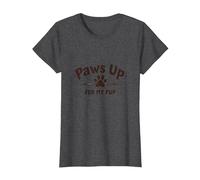 Paws Up for My Pup: Vintage Dog Lover T-Shirt, Women, Dark Heather Grey, L