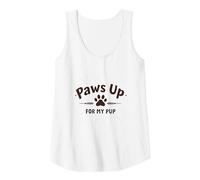 Paws Up for My Pup: Vintage Dog Lover Tank Top, Women, White, L