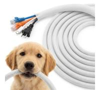 Paws & Wires Cord Protectors from Pets No Chew, 10ft - 1/2 inch Split Braided, Black | Cat Proof Cord Covers for Pets, Chew Proof Cable and Wire Protector for Dogs, Cats, Puppies, Rabbits