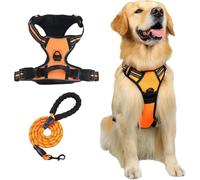Pawsafe Adjustable Soft Dog Harness - -pull Control For Small To Large Dogs, Comfort Fit Vest With Easy Walk Training, Blue L Orange M