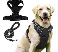 Pawsafe Adjustable Soft Dog Harness - -pull Control For Small To Large Dogs, Comfort Fit Vest With Easy Walk Training, Blue L Black S